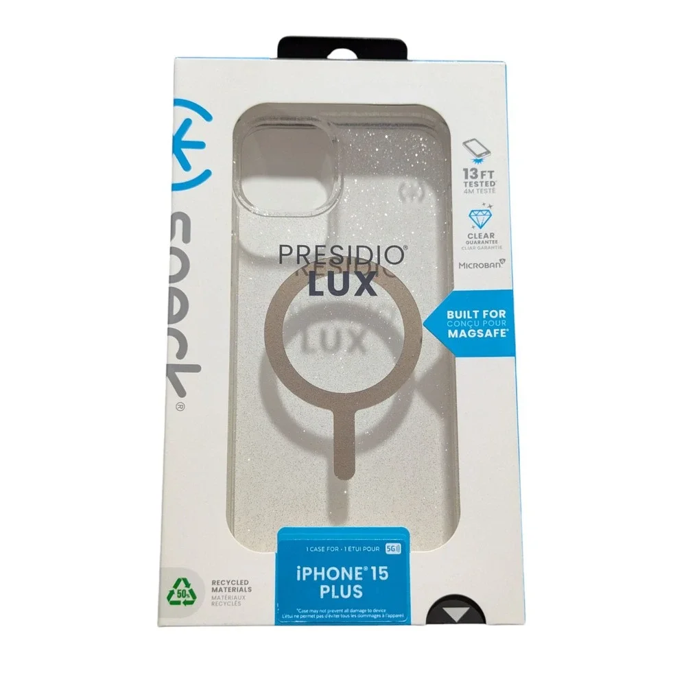 B3. Speck Presidio LUX Case iPhone 15 Plus / iPhone 14‎ Plus -Glitter (MagSafe)